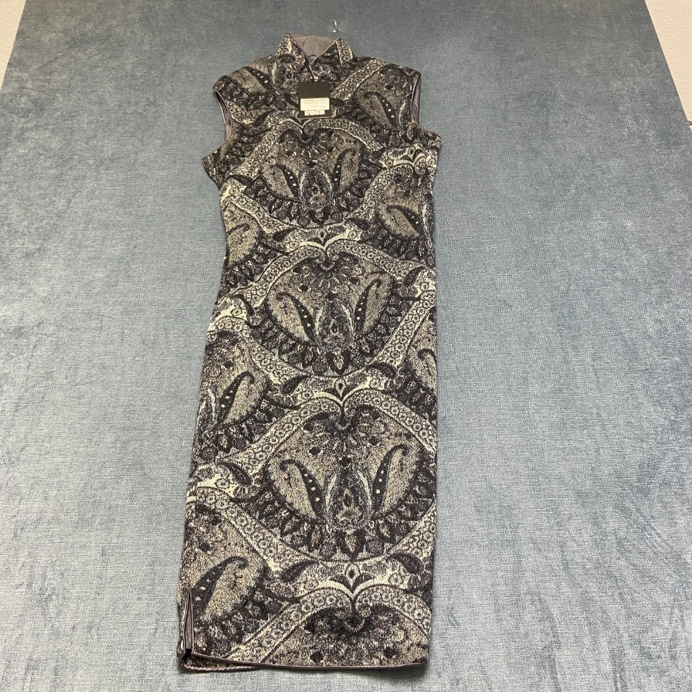 Vintage Reformation Sheath Dress Womens 0/S Multicolor Paisley Sleeveless Fitted
